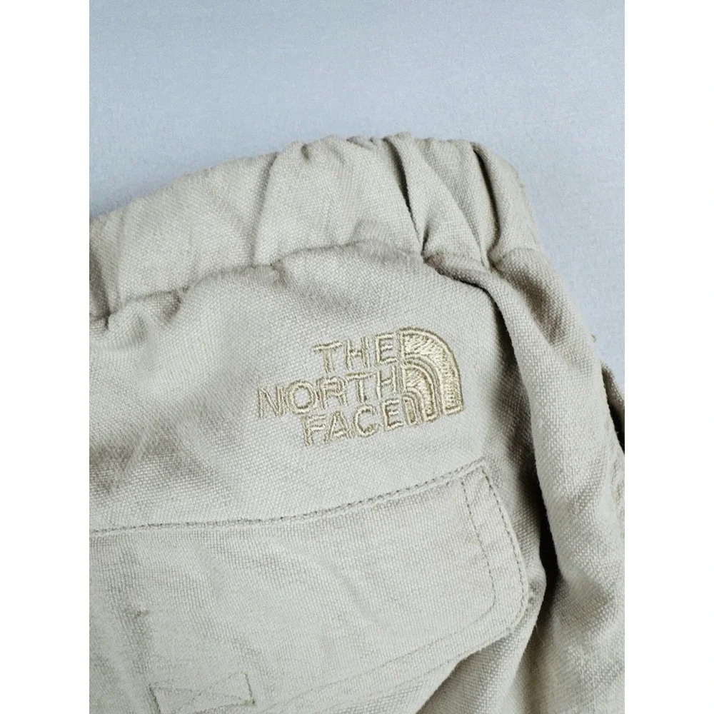 Vintage 90s The North Face Canvas Hiking Pants Beige Elastic Waist Men's XL